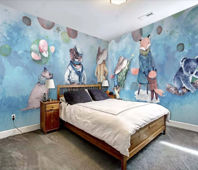 #ad #ad 3D Fashion Animal Wallpaper Wall Mural Removable Self adhesive 411 AU $349.99