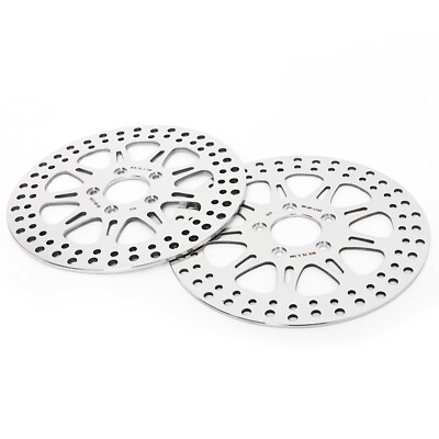 #ad Polished Front Rear 11.5 Brake Rotors Fatboy Heritage Softail Deluxe FLSTN 00 14 $129.99
