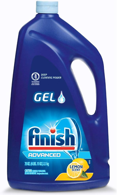 #ad Finish Dishwasher Detergent Gel Liquid Lemon Scent 75oz $9.38