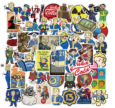 #ad Fallout Stickers 50 Stickers Decal Lot Sticker Set $6.95