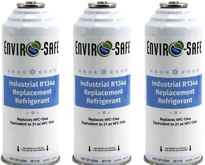 #ad R 134a Refrigerant Replacement Cans Coldest Refrigerant for Auto 3 Pack $42.00