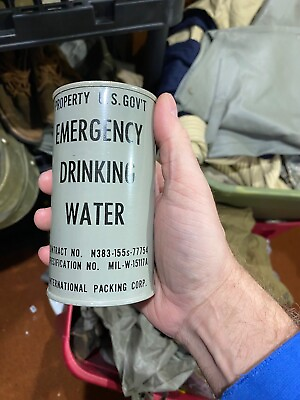 #ad ORIGINAL WWII US NAVY amp; ARMY EMERGENCY DRINKING WATER CAN SEALED NOS $21.59