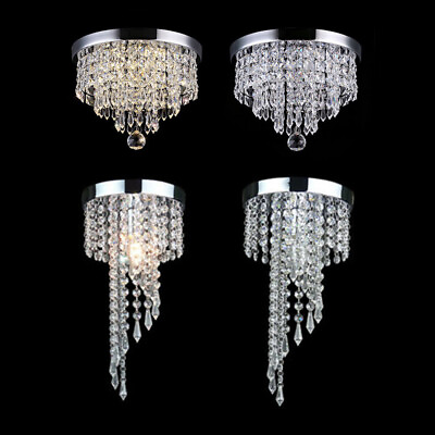 #ad Modern Chandelier LED Crystal Ceiling Light Rain Drop Pendant Lamp Fixture Home $33.99