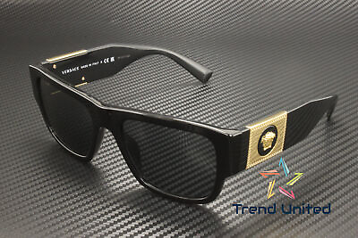 #ad #ad VERSACE VE4406 GB1 87 Black Dark Grey 56 mm Men#x27;s Sunglasses $119.95