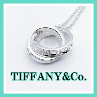 #ad Tiffany Interlocking Circle Necklace Double Ring A260 women necklace $256.90