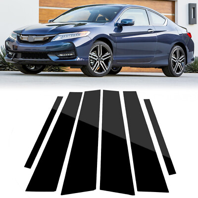 #ad For Honda Accord 2013 2017 Black Tint Door Side Window Pillar Posts Cover Trims $9.99