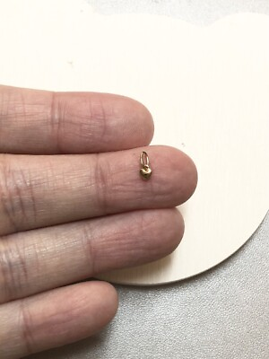 #ad 3 mm Tiny Tiny 14K Gold Heart charm pendant $37.16