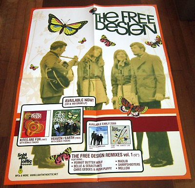 #ad The Free Design 2003 Rare Promotional Poster Sunshine Pop Vocal Music Group $37.99