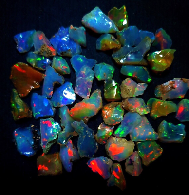 #ad 100 Cts 100 % Natural Ethiopian Jumbo Welo Fire Opal Rough Specimen Gemstone Lot $49.99