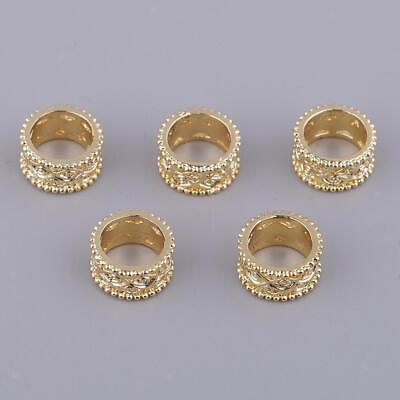 #ad 5pcs Round Design Loose Spacer Beads Jewelry Making Findings $5.53
