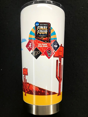 #ad 2024 Final Four Phoenix 20 oz Stainless Steel Tumbler 4 Logos The Road Ends Here $19.95