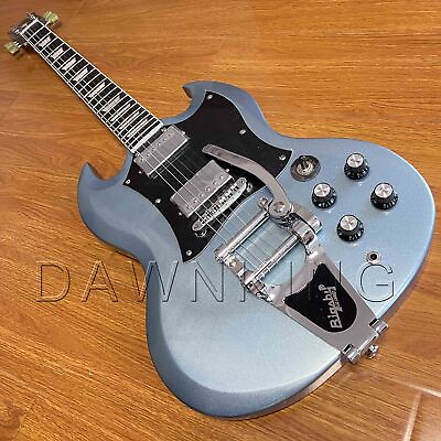 #ad SG Electric Guitar Metallic Blue Color Mahogany Body Rosewood Fingerboard $304.00