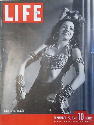 #ad Life magazine September 22nd 1941 Brazil#x27;s top dancer cover sheet only $8.99