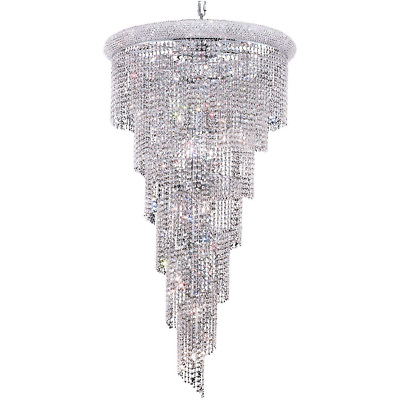 #ad Crystal Chandelier Large Spiral Entryway Ceiling Hanging 22 Light Fixture 54 in $3216.26