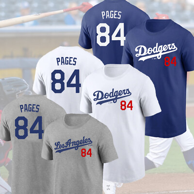 #ad HOT Andy Pages #84 Los Angeles Dodgers 2024 Player Name amp; Number T Shirt $4.98
