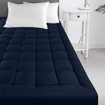 #ad Quilted Fitted Mattress Topper Stretches Up to 16 Inches Deep Utopia Bedding $28.08
