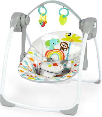 #ad Bright Starts Playful Paradise Portable Compact Automatic Baby Swing with Music. $47.50