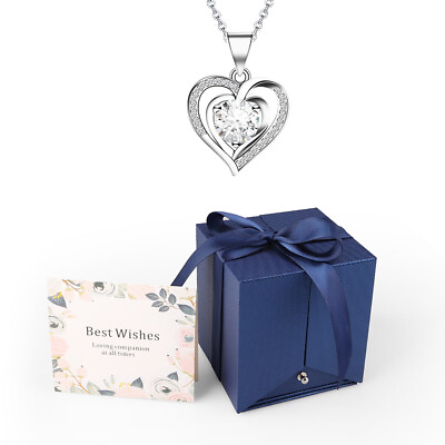 #ad Heart Pendant Necklace with Beautiful Gift Box Best Valentine#x27;s Day Best Gift $11.99