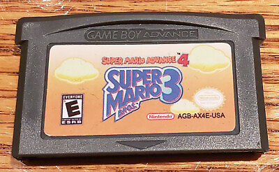 #ad Super Mario Bros 3 Super Mario Advance 4 GBA cart gameboy advance $13.95
