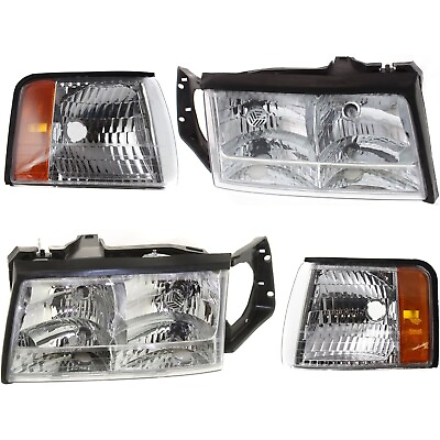 #ad #ad Headlight Kit For 1997 1999 Cadillac DeVille Left and Right With bulbs FWD $164.89