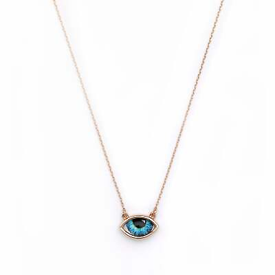 #ad Mikki Blue Eye Necklace $124.00