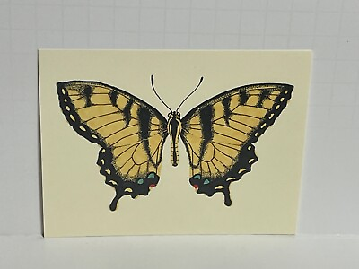 #ad Postcard Butterfly Tiger Swallowtail Artist Bridgette Jones Continental Z15 $6.97