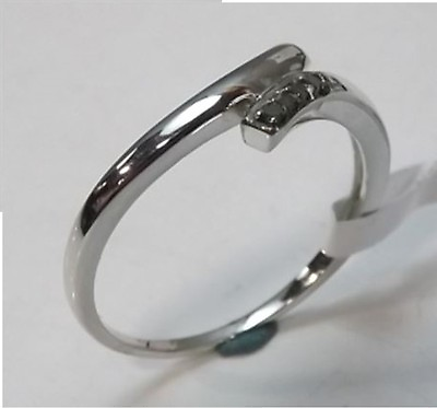 #ad NEW STAMPED 925 STERLING SILVER DIAMOND RING SIZE 7 1.44 GRAMS .02 CT C $159.99
