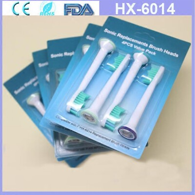 #ad 20X Replacement Toothbrush Heads with Cap Compatible for Philips Sonicare HX6014 $9.99