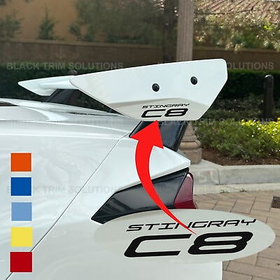 #ad 2 Pair Rear High Wing Stingray 2020 23 C8 Corvette Color Vinyl Decal Sticker $18.99