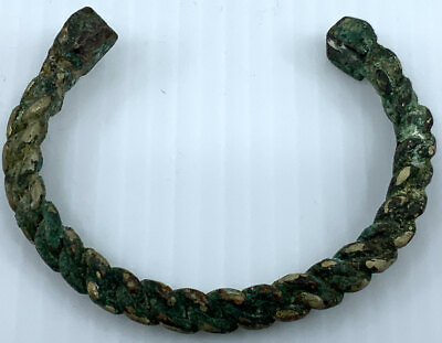 #ad c.2000 BC Ancient Hitite Culture Rare Antique Silver Bracelet Artifact i116138 $1123.65