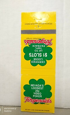 #ad Vintage Fitzgerald#x27;s Casino Hotels Las Vegas Nevada Matchbook Cover $2.45