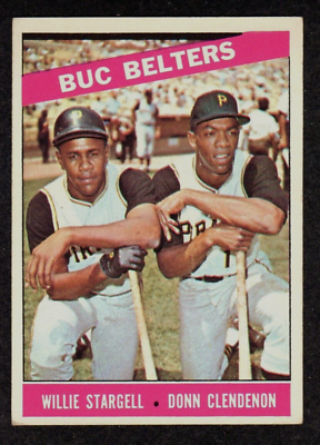 #ad 1966 Topps #99 Buc Belters Willie Stargell HOF Donn Clendenon Pirates Card EX $6.75