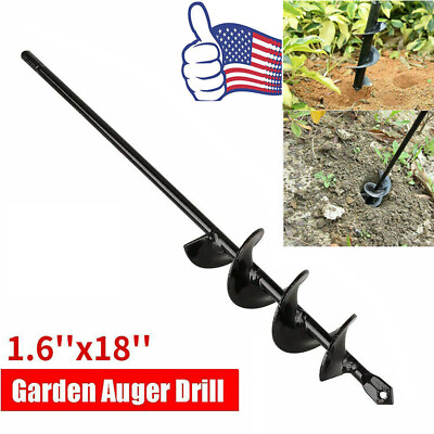 #ad 18quot; Planting Auger Spiral Hole Drill Bit For Garden Yard Earth Planter Digger $10.82