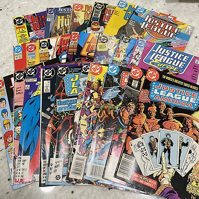 #ad Justice League America Europe International Lot Of 23 DC 1982 1992 $49.99