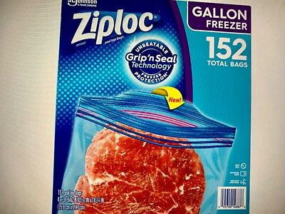 #ad Ziploc Easy Open Tabs Storage Gallon Freezer Double Zipper Bags 152 Ct Deal $24.99