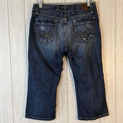 #ad Bke capri jeans medium wash embroidered sz 28 $9.99