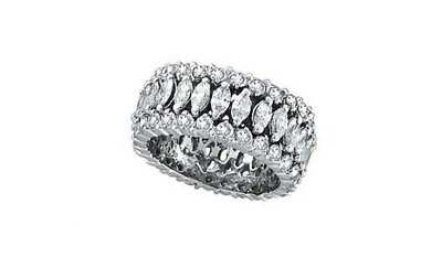 #ad Sterling Silver 925 Plated Women#x27;s CZ Princess Cut Eternity Wedding Band Ring $9.99