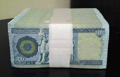 #ad 5000 New Iraqi Dinar 10 X 500 Dinar Notes Unc. Wholesale Money Iraq Currency $31.88