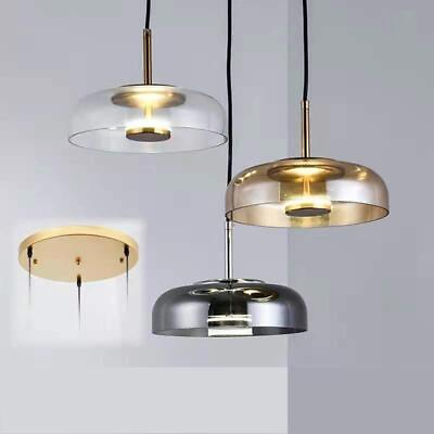 #ad Modern 3 Heads Chandelier Glass Cluster Pendant Light LED Ceiling Lamp Fixtures $105.82