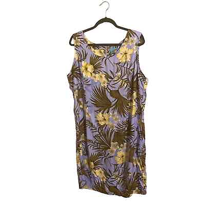 #ad Vintage Bahama Beach Hawaiian Floral Dress Size 16 $29.99
