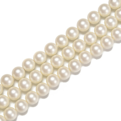 #ad White Shell Pearl Matte Round Beads 4mm 6mm 8mm 10mm 15.5quot; Strand $7.99