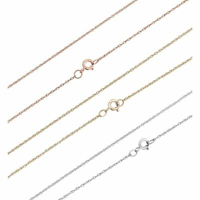 #ad 1mm Singapore Rope Chain Real SOLID 10k Or 14k Yellow White amp; Rose Gold Necklace $44.54