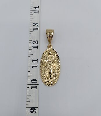 14 KT GOLD PLATED MADONNA VIRGIN MARY CHARM PENDANT OVER 2 3 4 INCH HIGH 4506 $11.21