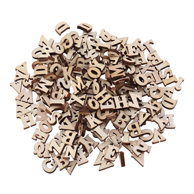 #ad small wooden letters 15mm English Letters Wooden Pieces Small Natural $8.64