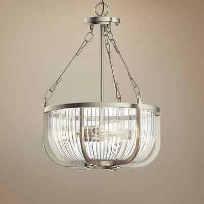 #ad Kichler 42389NI Roux 3 Light 16quot; Wide Pendant in Brushed Nickel $154.99