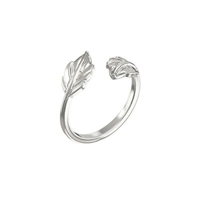 #ad Sterling Silver Leaf Wrap Ring $45.56