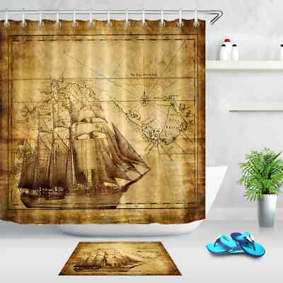 #ad Voyage World Waterproof Bathroom Polyester Shower Curtain Liner Water Resistant AU $37.22