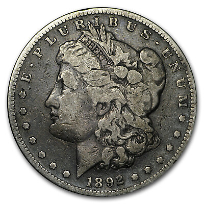 #ad 1892 S Morgan Dollar VG $80.20