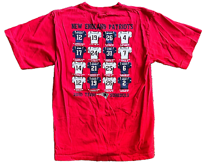 #ad 2010 Reebok New England Patriots NFL Football Team Schedule Graphic T shirt M $9.99