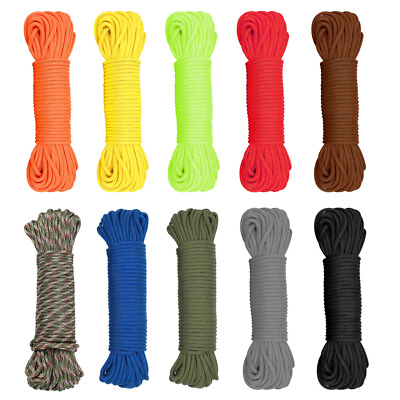 #ad 50ft 1000ft Paracord Mil Type III 7 Strand Lanyard Parachute Cord Rope 550Lb $6.26